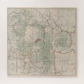  witte bergen Nationale Boskaart (1931) Legpuzzel (Horizontaal)