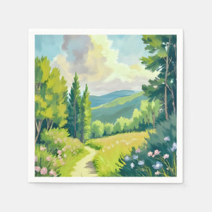 Witte Bergen   New Hampshire Landschapschilderkuns Servet
