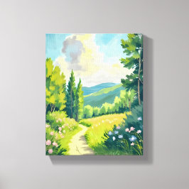Witte Bergen | New Hampshire Landschapsschildering Canvas Afdruk