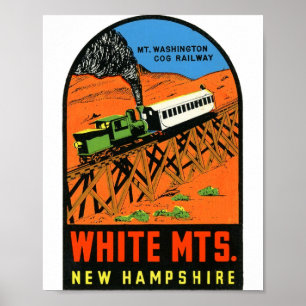 Witte Bergen New Hampshire  Poster