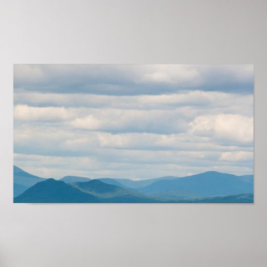 Witte bergen onder een troebele hemel, New Hampshi Poster (Voorkant)