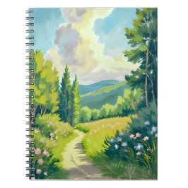 Witte Bergen | Schilderij van New Hampshire-landsc Notitieboek