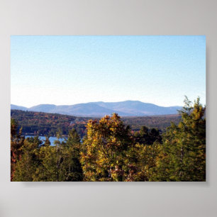 Witte bergen van New Hampshire Poster