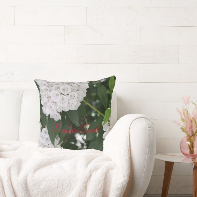 Witte Berglaurier Bloemen Worp Kussen (Bank)