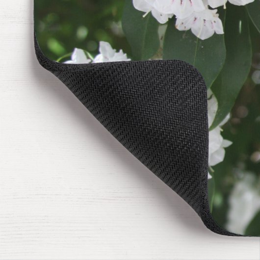  witte berglaurier stervormige bloemen muismat (Hoek)