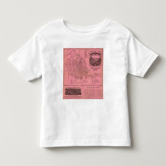 Witte bergtopkaart kinder shirts (Voorkant)