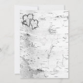 Witte Berk Bark bruiloft douche uitnodiging (Achterkant)