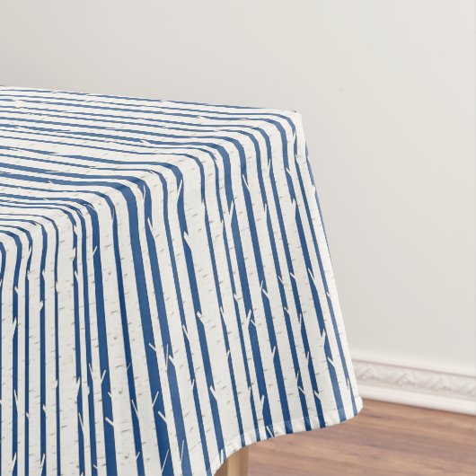 Witte berk bomen aangepaste tafelkleed (Voorbeeld)