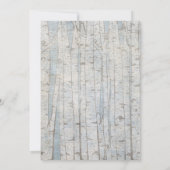 Witte berk boom bruiloft kaart (Achterkant)