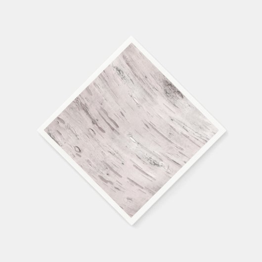 Witte Berk Boom Hout Rustieke Schuur Bruiloft Part Servetten (Hoek)