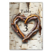 Witte berk boom takje hart Lijst Kaart (Achterkant)