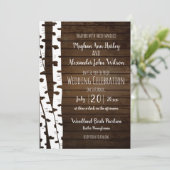 Witte berk en hout kaart (Staand voorkant)