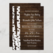 Witte berk en hout kaart (Voorkant / Achterkant)