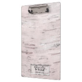 Witte Berk Hout Rustieke Schuur Boerderij Chic Klembord (Links)