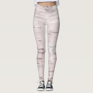 Witte Berk Hout Rustieke Schuur Boerderij Chic Leggings