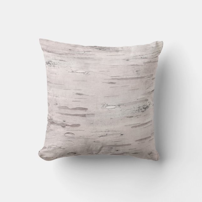 Witte Berk Hout Rustieke Schuur Kussen (Voorkant)