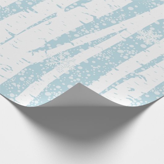 Witte berk op blauw inpakpapier (Hoek)