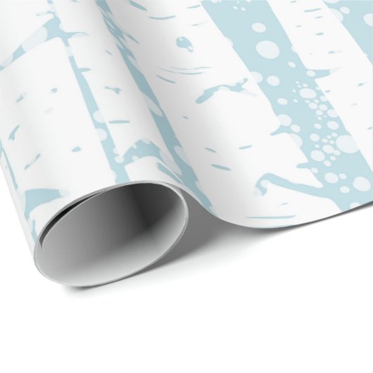 Witte berk op blauw inpakpapier (Rol Hoek)