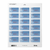 Witte berk, rode vogel adreslabel etiket (Full Sheet)