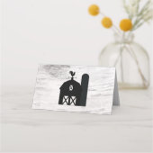 Witte berk rustieke land boerderij herten gewei plaatskaartje (Achterkant)