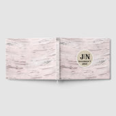 Witte Berken Boom Hout Rustieke Schuur Bruiloft Gastenboek (Volledig)