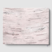 Witte Berken Boom Hout Rustieke Schuur Bruiloft Gastenboek (Achterkant)