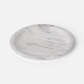 Witte Berken Hout Rustiek Land Schuur Bruiloft Papieren Bordje (Gekanteld)