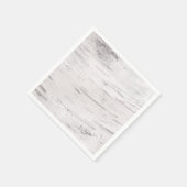 Witte Berken Hout Rustiek Land Schuur Bruiloft Servetten (Hoek)