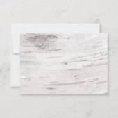 Witte Berken Hout Rustieke Schuur Land Bruiloft RS RSVP Kaartje (Achterkant)