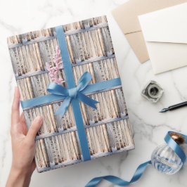 Witte berken in de winter cadeaupapier