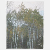 Witte berkenbast boom fleece deken (Voorkant)