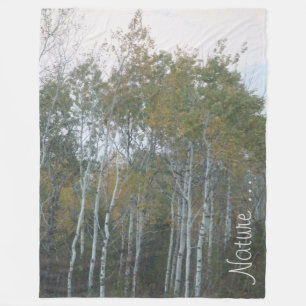 Witte berkenbast boom fleece deken
