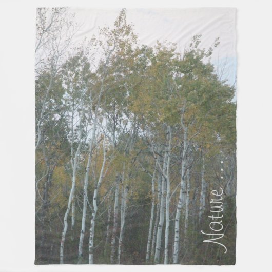 Witte berkenbast boom fleece deken (Voorkant)