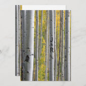 Witte berkenbomen Gay bruiloft uitnodiging (Voorkant / Achterkant)