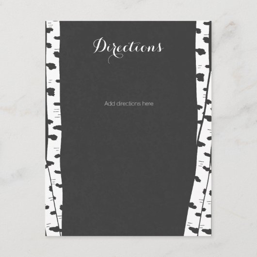 Witte berkenbomen leisteen informatie Kaart (Achterkant)