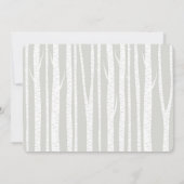 Witte berkenbomen met herten en vogels baby shower kaart (Achterkant)