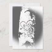 Witte berkenbomen ontwerp bruiloft kaart (Achterkant)