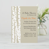 Witte berkenboom/Baby shower Kaart (Staand voorkant)