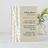 Witte berkenboom/Baby shower Kaart (Staand voorkant)