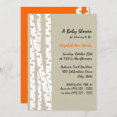 Witte berkenboom/Baby shower Kaart (Voorkant / Achterkant)