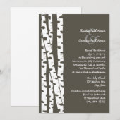 Witte berkenboom/donkerbruin kaart (Voorkant / Achterkant)