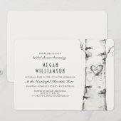 Witte berkenboom rustiek Vrijgezellenfeest Kaart (Voorkant / Achterkant)