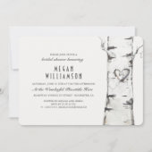 Witte berkenboom rustiek Vrijgezellenfeest Kaart (Voorkant)