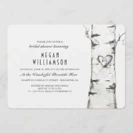 Witte berkenboom rustiek Vrijgezellenfeest Kaart