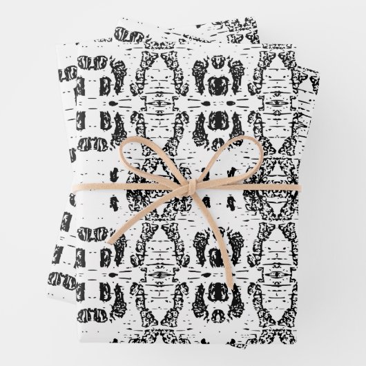 Witte berkenboom schors patroon inpakpapier vel (In situ)