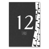 Witte berkenboom tafel nummer Kaart (Voorkant)