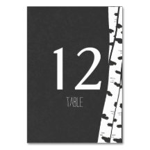 Witte berkenboom tafel nummer Kaart