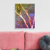 Witte berkenboom tegen Blue Sky Natuur Abstract Canvas Afdruk (Insitu (Woonkamer))