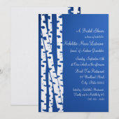 Witte berkenboom Vrijgezellenfeest blauw Kaart (Voorkant / Achterkant)