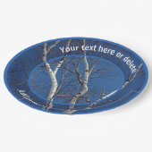 Witte berkenboomtakken Gepersonaliseerde partij Papieren Bordje (Gekanteld)